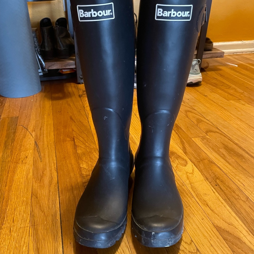 Barbour Classic Navy Waterproof Boots